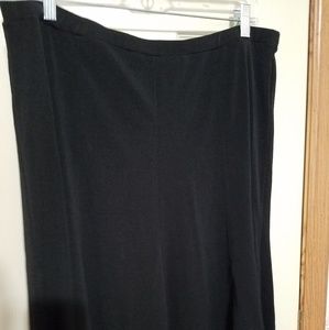 George Silky Black A-Line Skirt
